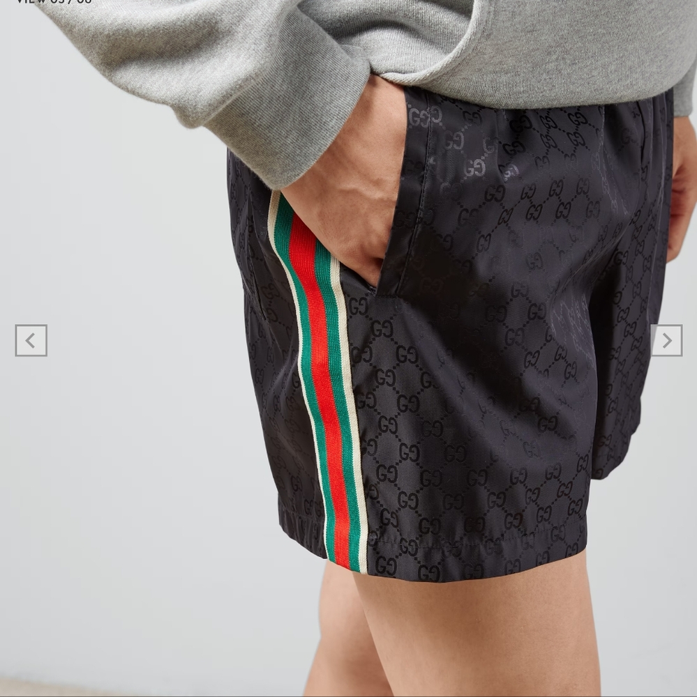 Authentic Gucci Jacquard Nylon Swim Pant